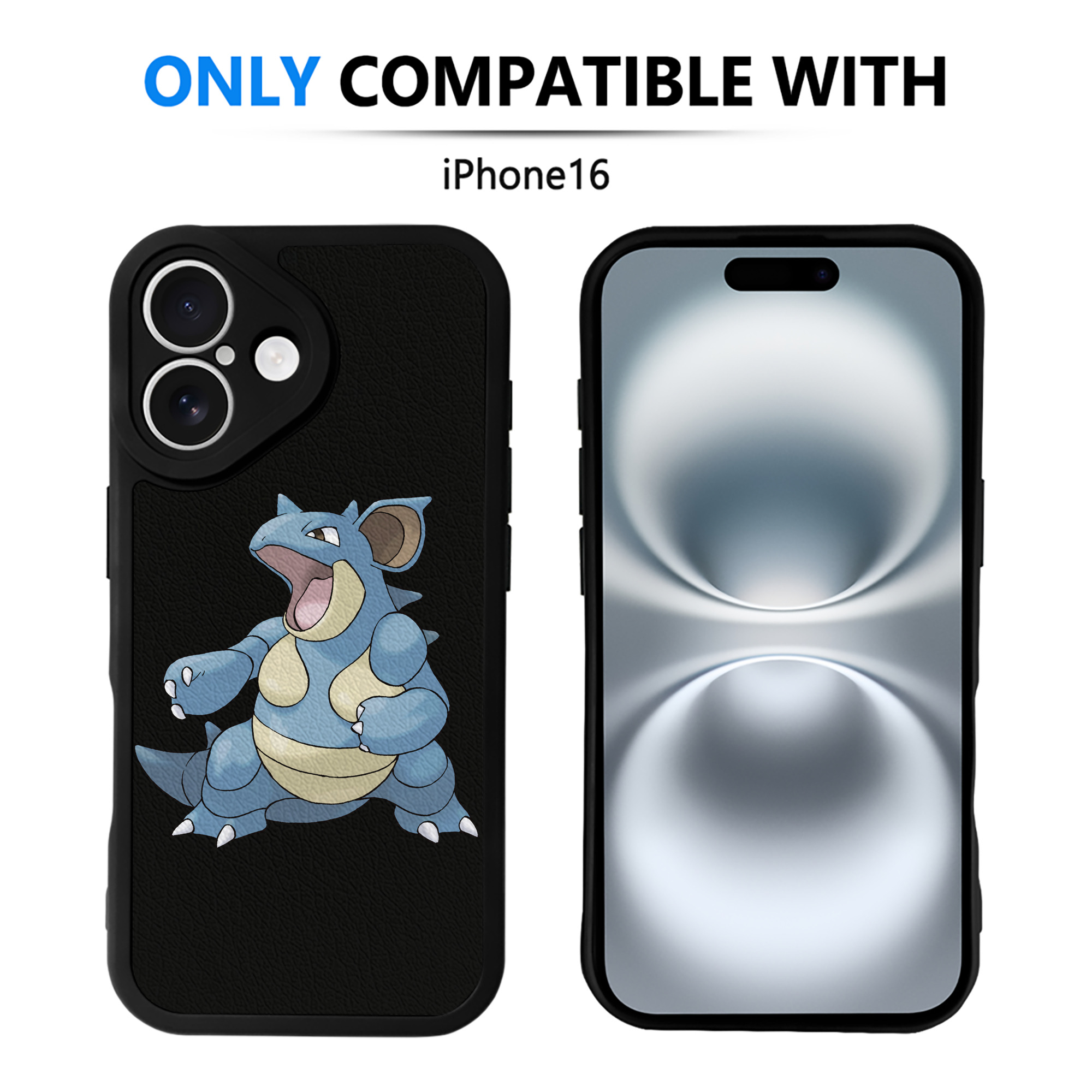 （画像用） ポケットモンスター Pokémon 【iPhone 16シリーズ対応】シリコンスマホケース（レザー調） 材質：シリコン